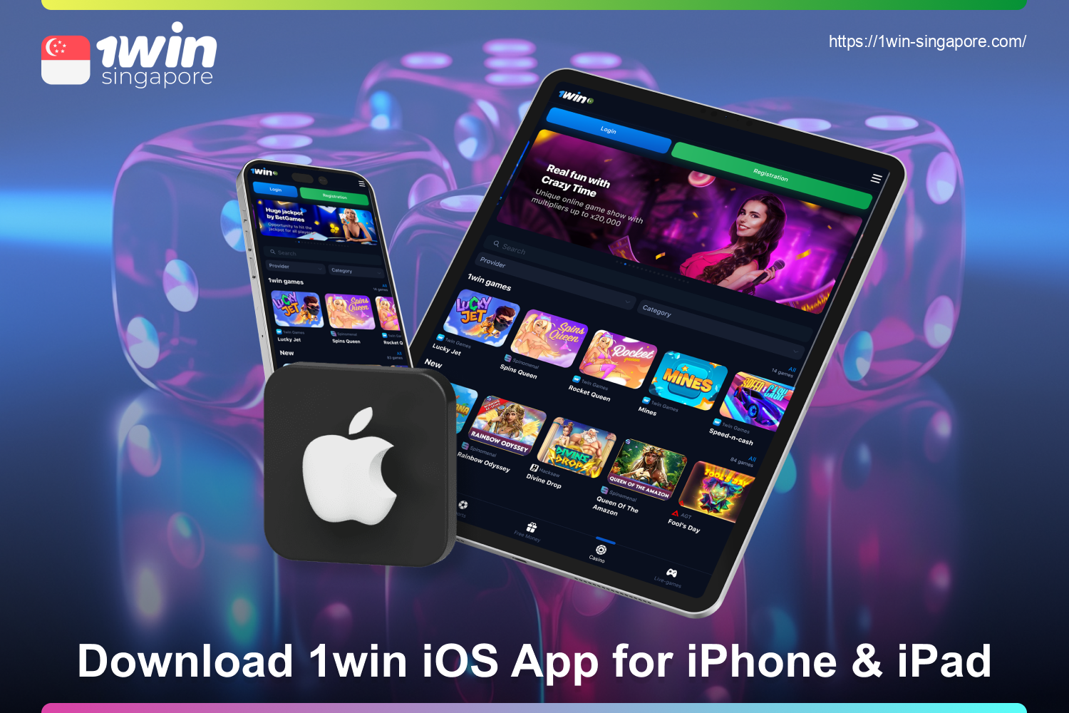 After installing the 1win iOS app, players in Singapore will be able to bet on sports and play casino games