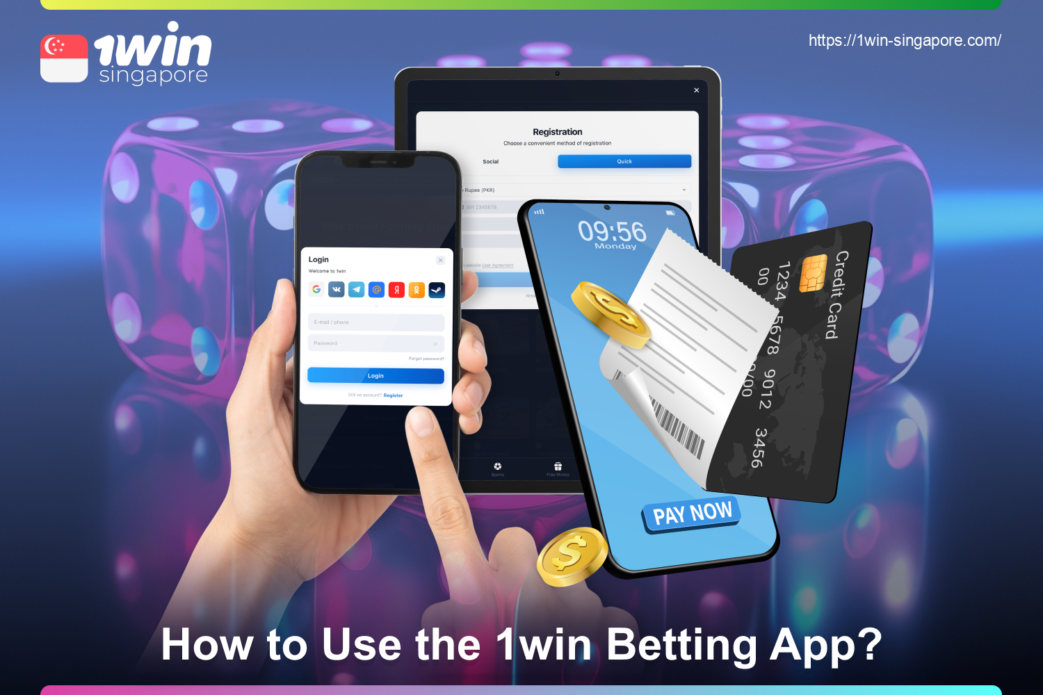 Any adult user from Singapore can start using the 1win gambling app after registering and making a deposit