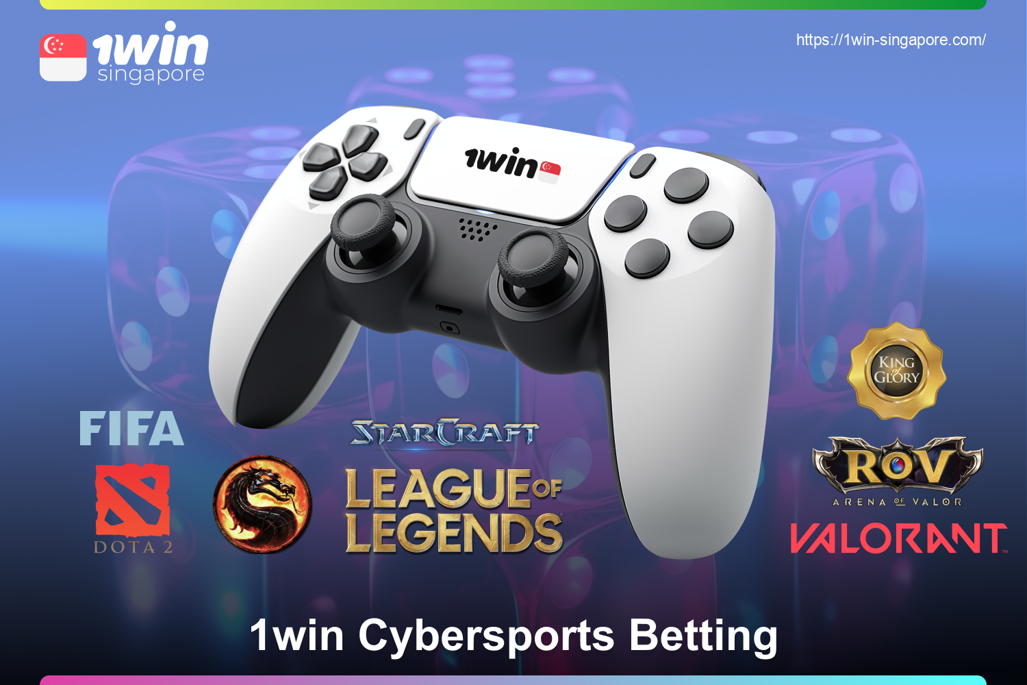 All popular esports disciplines are available for betting in Singapore at 1win