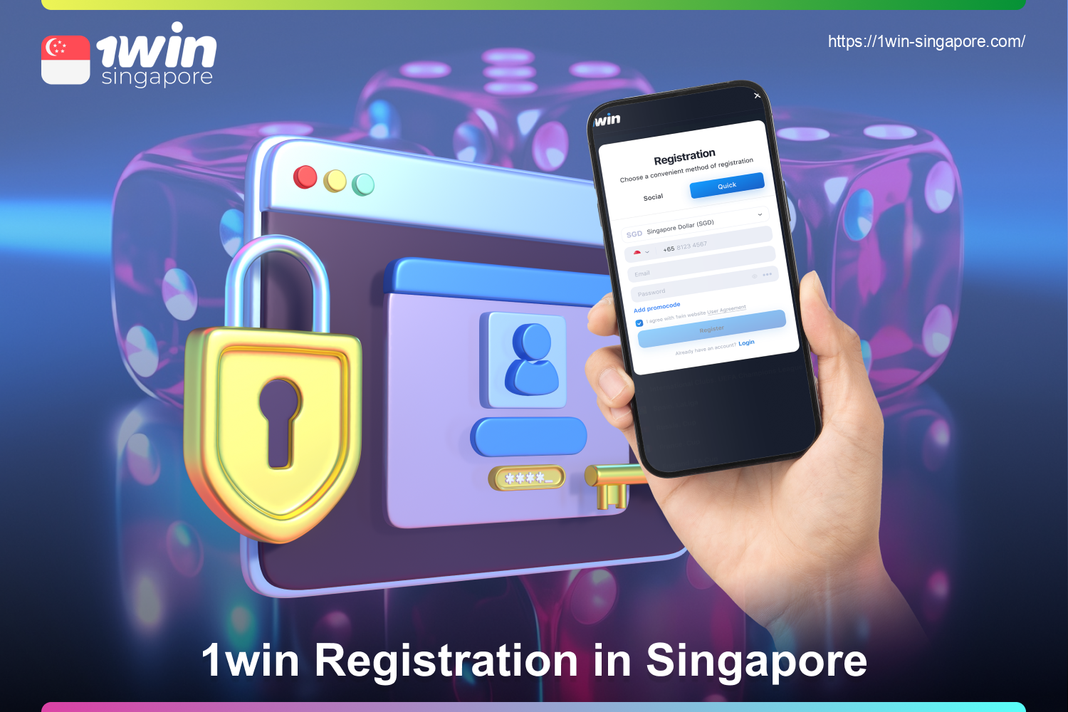 To start playing at 1win, newcomers from Singapore need to first create an account